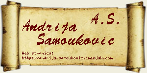 Andrija Samouković vizit kartica